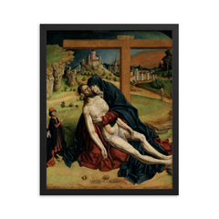 Fernando Gallego framed print on a plain backdrop in size 16"x20".