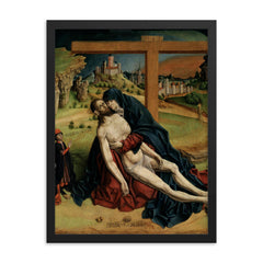 Fernando Gallego framed print on a plain backdrop in size 18"x24".