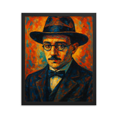 Fernando Pessoa framed print on a plain backdrop in size 16"x20".