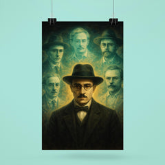 Fernando Pessoa with spectral heteronyms poster 6