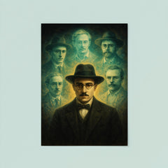 Fernando Pessoa with spectral heteronyms poster 8