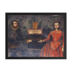 Fernando Ruiz de Castro framed print on a plain backdrop in size 18"x24".