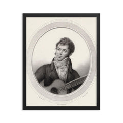 Fernando Sor framed print on a plain backdrop in size 16"x20".