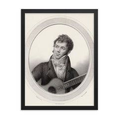 Fernando Sor framed print on a plain backdrop in size 18"x24".