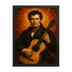 Fernando Sor framed print on a plain backdrop in size 18"x24".