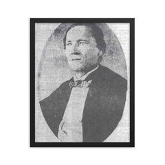 Fernando Valerio framed print on a plain backdrop in size 16"x20".