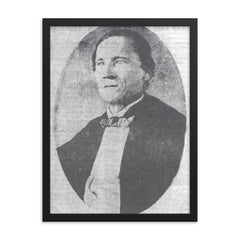 Fernando Valerio framed print on a plain backdrop in size 18"x24".