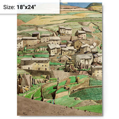 Fetges, France by Charles Rennie Mackintosh metal print on a plain backdrop in size 18"x24".