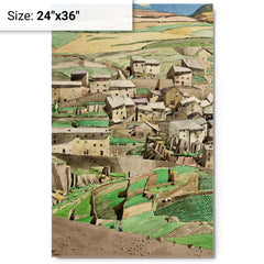 Fetges, France by Charles Rennie Mackintosh metal print on a plain backdrop in size 24"x36".