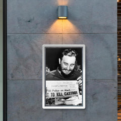 Fidel Castro Laughing at Newspaper Headline, New York 1959 poster 2