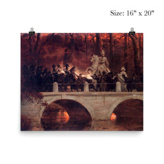 Fighting Between Polish Insurgents and Russian Cuirassiers in Łazienki Park by Wojciech Kossak poster 2