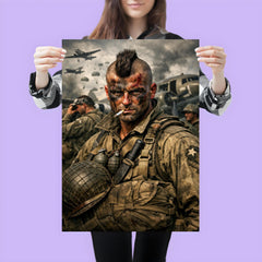 Filthy Thirteen Mohawk haircut before D Day jump poster 3