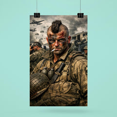 Filthy Thirteen Mohawk haircut before D Day jump poster 6