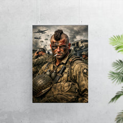 Filthy Thirteen Mohawk haircut before D Day jump poster 7