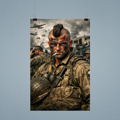 Filthy Thirteen Mohawk haircut before D Day jump poster 9