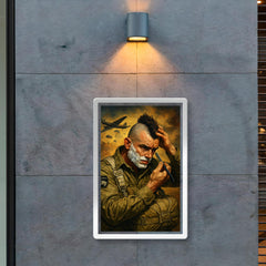 Filthy Thirteen paratrooper shaving Mohawk before jump poster 2