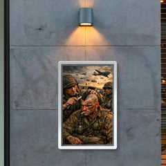 Filthy Thirteen paratrooper shaving Mohawk before jump poster 2