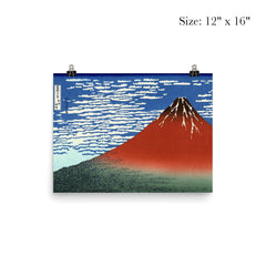 Fine Wind Clear Morning, also known as Red Fuji by Hokusai poster 3