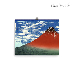 Fine Wind Clear Morning, also known as Red Fuji by Hokusai poster 4
