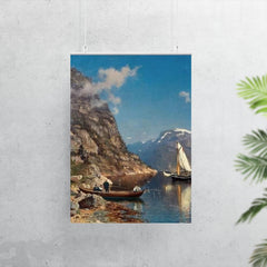 Fiord Landscape by Morten Müller, 1877 poster 7