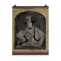 Fireman in Parade Dress, Philadelphia, ca 1850s poster on a plain backdrop in size 8"x10".