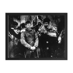 First News Photograph of Man Being Arrested in France, 1847 framed print on a plain backdrop in size 18"x24".