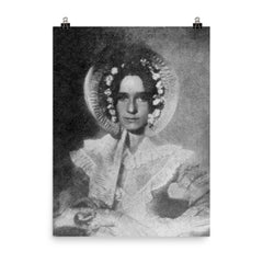 First Portrait of a Woman by Dr. John Draper, 1839 poster on a plain backdrop in size 8"x10".