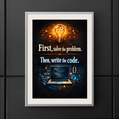 First solve the problem Then write the code poster 5