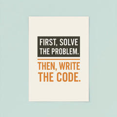 First solve the problem Then write the code poster 8