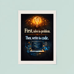 First solve the problem Then write the code poster 8