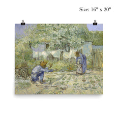 First Steps After Millet by Vincent van Gogh, 1890 poster 2