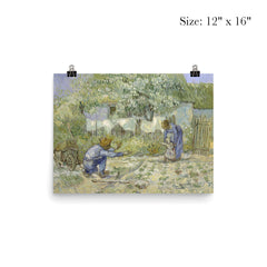 First Steps After Millet by Vincent van Gogh, 1890 poster 3