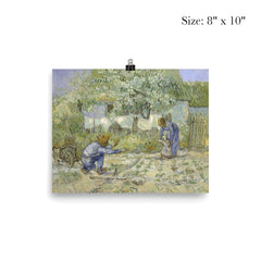 First Steps After Millet by Vincent van Gogh, 1890 poster 4