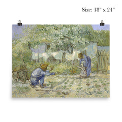 First Steps After Millet by Vincent van Gogh, 1890 poster 5