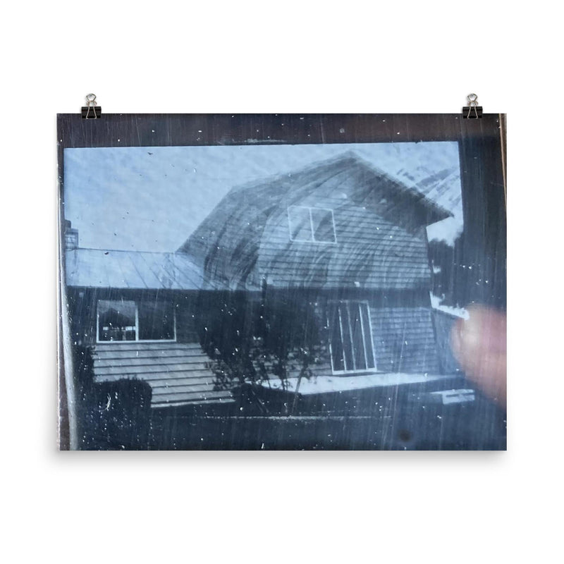 First Successful Daguerreotype Attempt, 35mm Plate Size poster on a plain backdrop in size 8