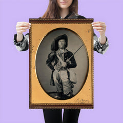 Fisherman Portrait with Fishing Pole by William C. North, c. 1850 poster 3