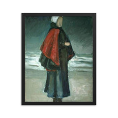 Fisherman’s Wife by Vincent van Gogh, 1883 framed print on a plain backdrop in size 16"x20".