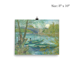 Fishing in Spring by Vincent van Gogh, 1887 poster 4