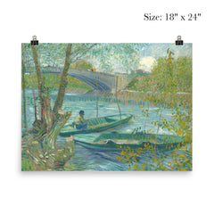 Fishing in Spring by Vincent van Gogh, 1887 poster 5