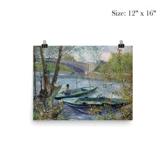 Fishing in the Spring by Vincent van Gogh, 1887 poster 3