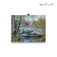 Fishing in the Spring by Vincent van Gogh, 1887 poster 4