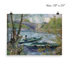 Fishing in the Spring by Vincent van Gogh, 1887 poster 5