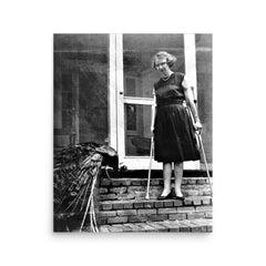 Flannery O'Connor poster on a plain backdrop in size 16"x20".