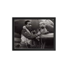 Flight Sergeant James Hyde, Royal Air Force, Killed in Action During Operation Market Garden, 1944 framed print on a plain backdrop in size 12"x16".