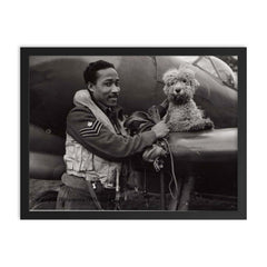 Flight Sergeant James Hyde, Royal Air Force, Killed in Action During Operation Market Garden, 1944 framed print on a plain backdrop in size 18"x24".