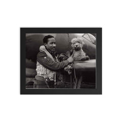 Flight Sergeant James Hyde, Royal Air Force, Killed in Action During Operation Market Garden, 1944 framed print on a plain backdrop in size 8"x10".