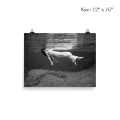 Floating Underwater - A woman floating below the surface of Weeki Wachee Springs, Florida, 1947 poster 3