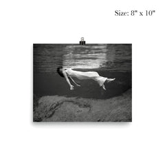 Floating Underwater - A woman floating below the surface of Weeki Wachee Springs, Florida, 1947 poster 4
