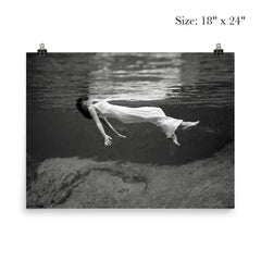 Floating Underwater - A woman floating below the surface of Weeki Wachee Springs, Florida, 1947 poster 5