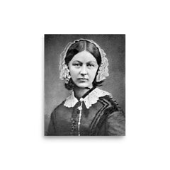 Florence Nightingale poster on a plain backdrop in size 8"x10".